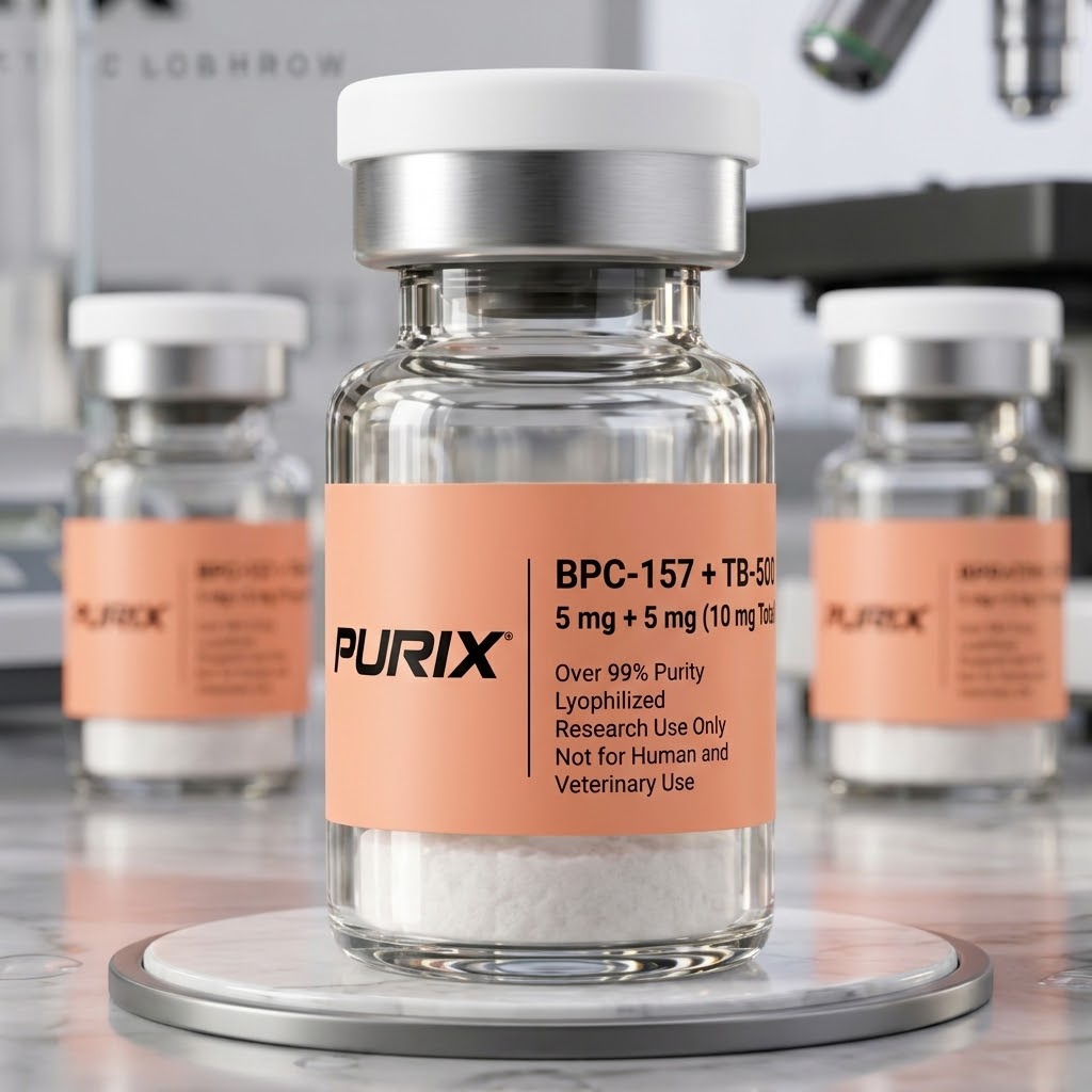 Purix BPC-157 5mg + TB-500 5mg research vial